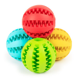 Rubber dog training teeth cleaning ball toy & food chew toy (Large)